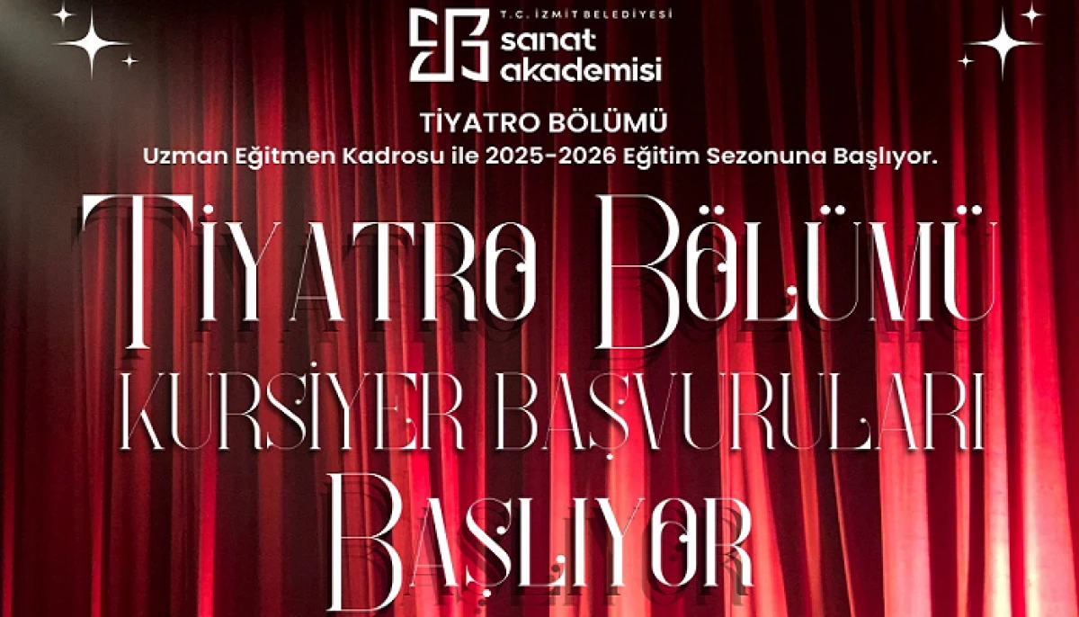 İzmit Belediyesi Sanat Akademisi’nde Tiyatro Heyecanı Başlıyor