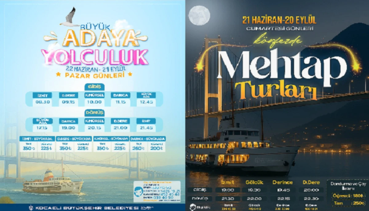 “Mehtap Turları” ve “Büyük Adaya Yolculuk” başlıyor