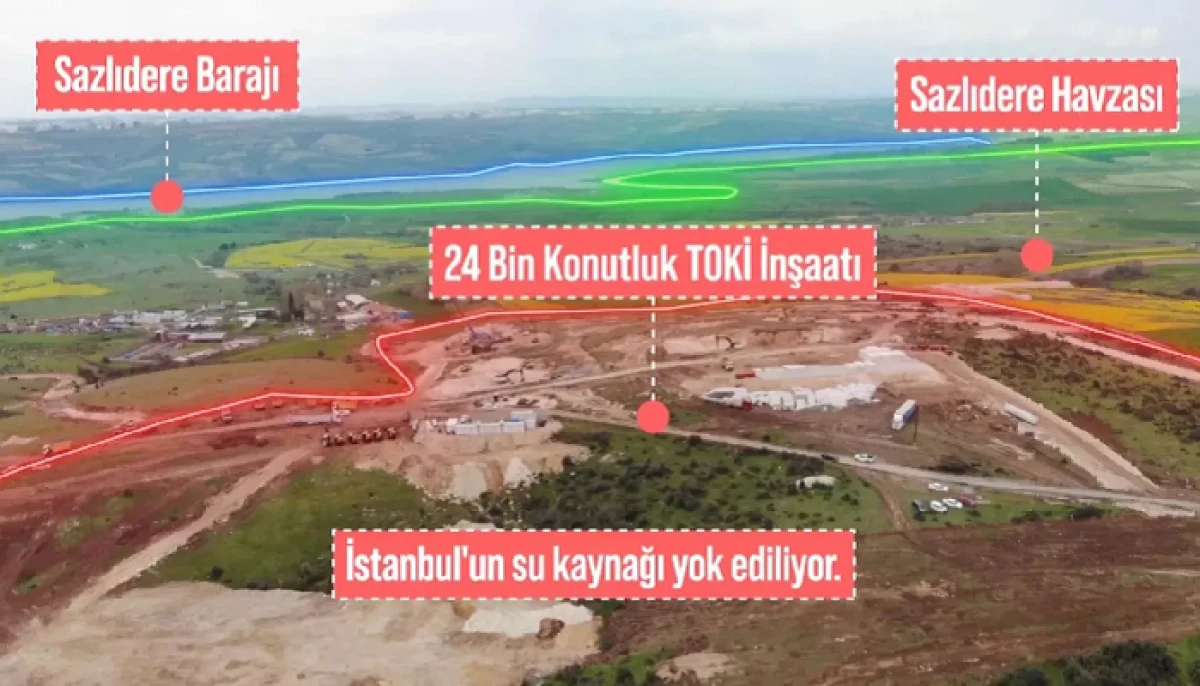 Sazlıdere Baraj Havzasında Tehlikeli Betonlaşma Devam Ediyor!